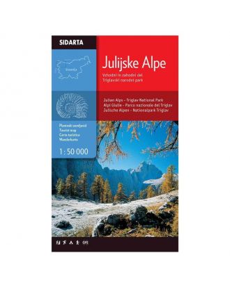 Karta Julijske Alpe - istočni i zapadni dio - Triglavski nacionalni park